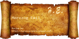 Herczog Emil névjegykártya